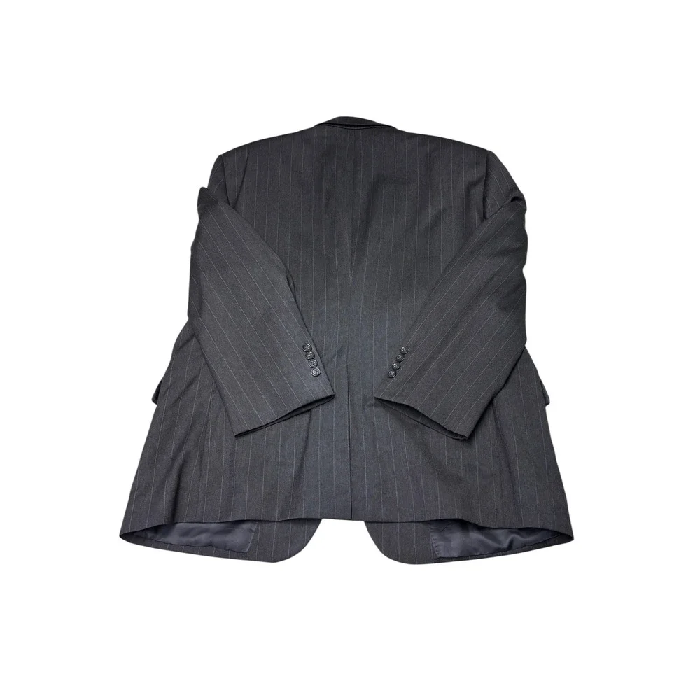Jos. A. Bank Signature Collection Mens Wool Pinstripe Suit 44SH W42xL28 Charcoal
